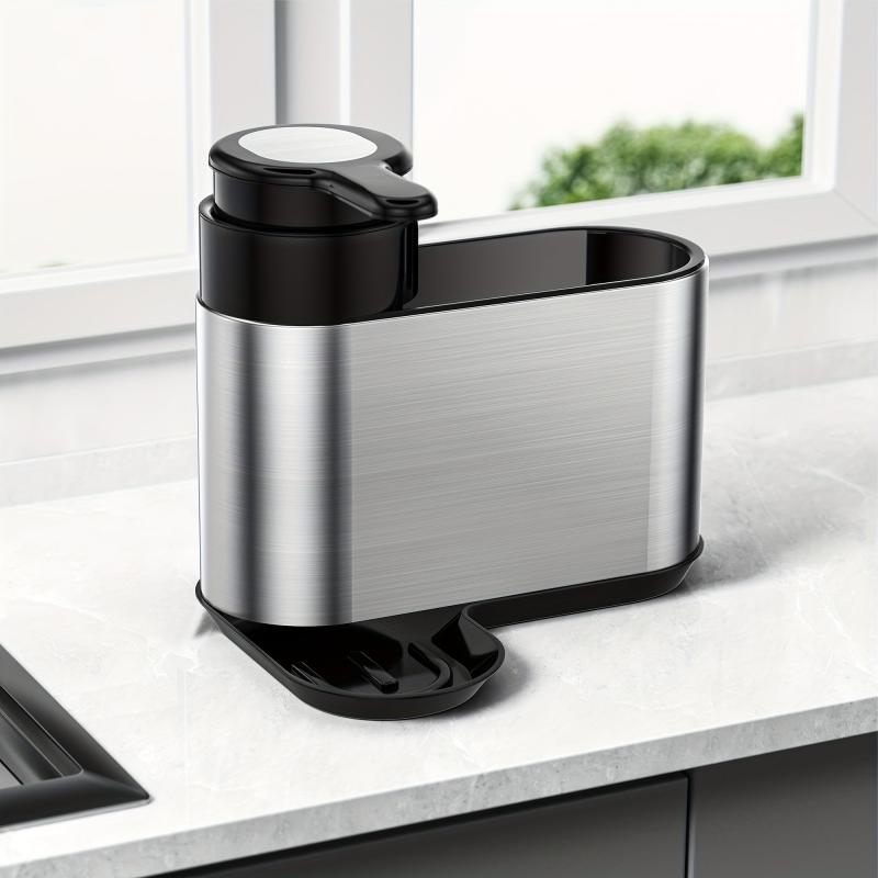 2 in 1 Storage Rack with Soap Dispenser & Dish Towel Holder