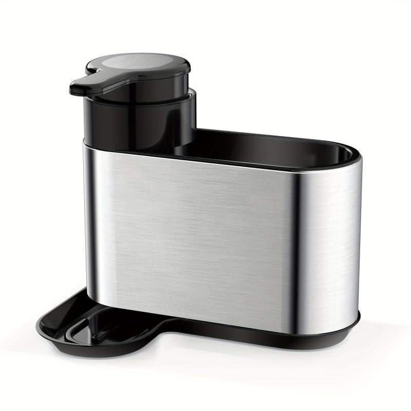 2 in 1 Storage Rack with Soap Dispenser & Dish Towel Holder