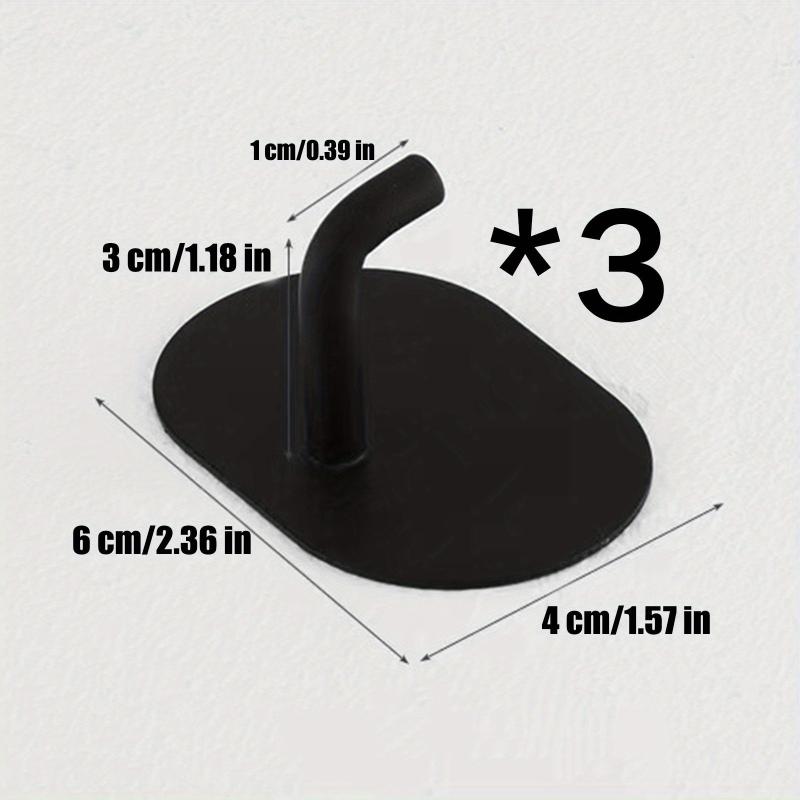 3pcs Adhesive Hooks Stainless Steel Heavy Duty Stick On Wall Hooks
