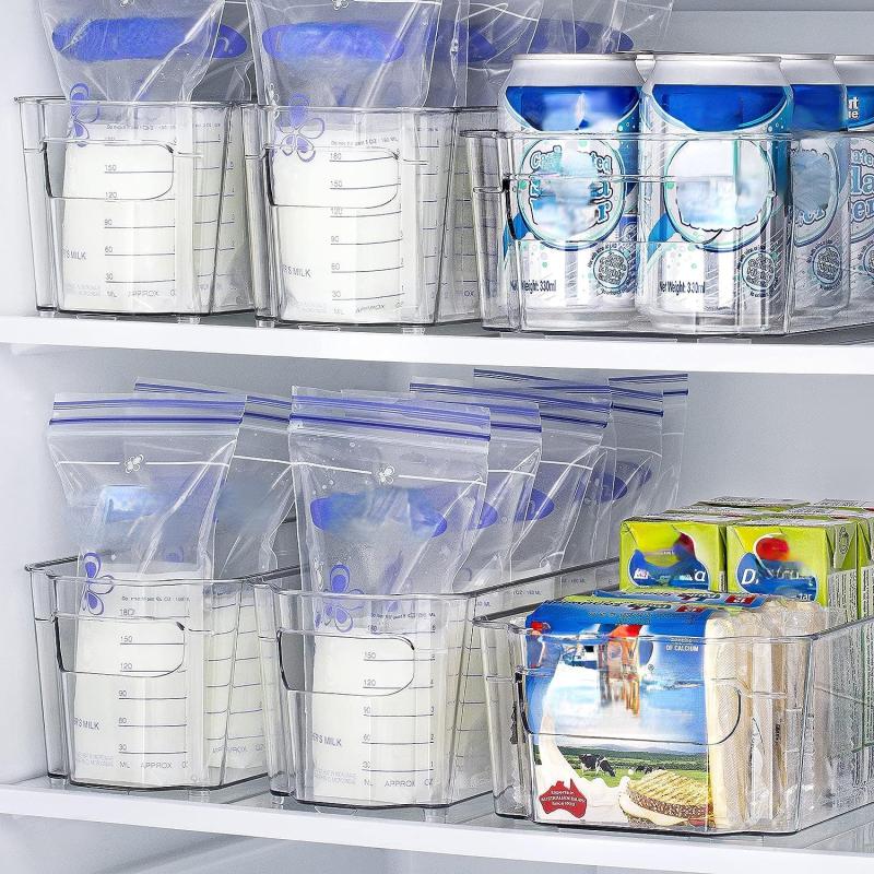 Breastmilk Storage Container Clear Organizer Bins
