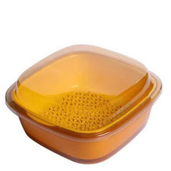 Vegetable Washing Basin Drain Basket Double Layer With Lid Fresh keeping Box