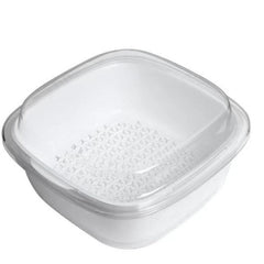 Vegetable Washing Basin Drain Basket Double Layer With Lid Fresh keeping Box