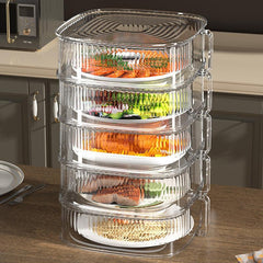 Kitchen Vegetable Cover Leftover Dish Storage Rack Dust Proof