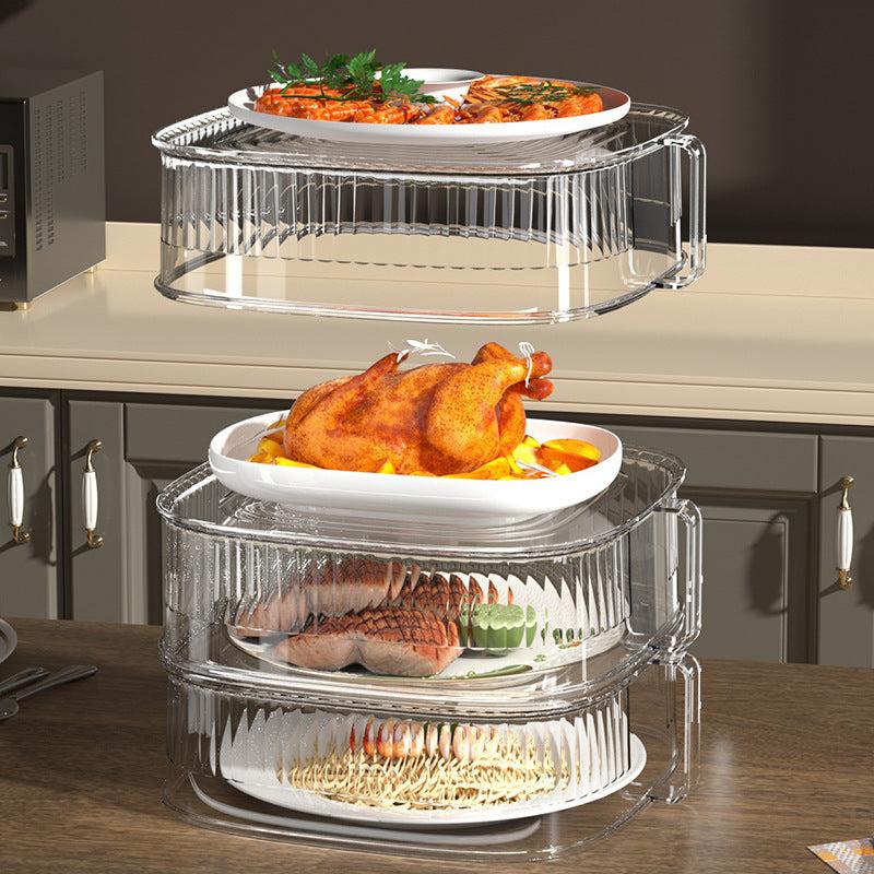 Kitchen Vegetable Cover Leftover Dish Storage Rack Dust Proof
