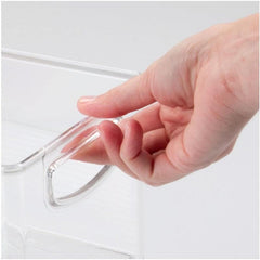Plastic Stackable Kitchen Organizer Bin for Refrigerator Freezer Cabinet Pantry