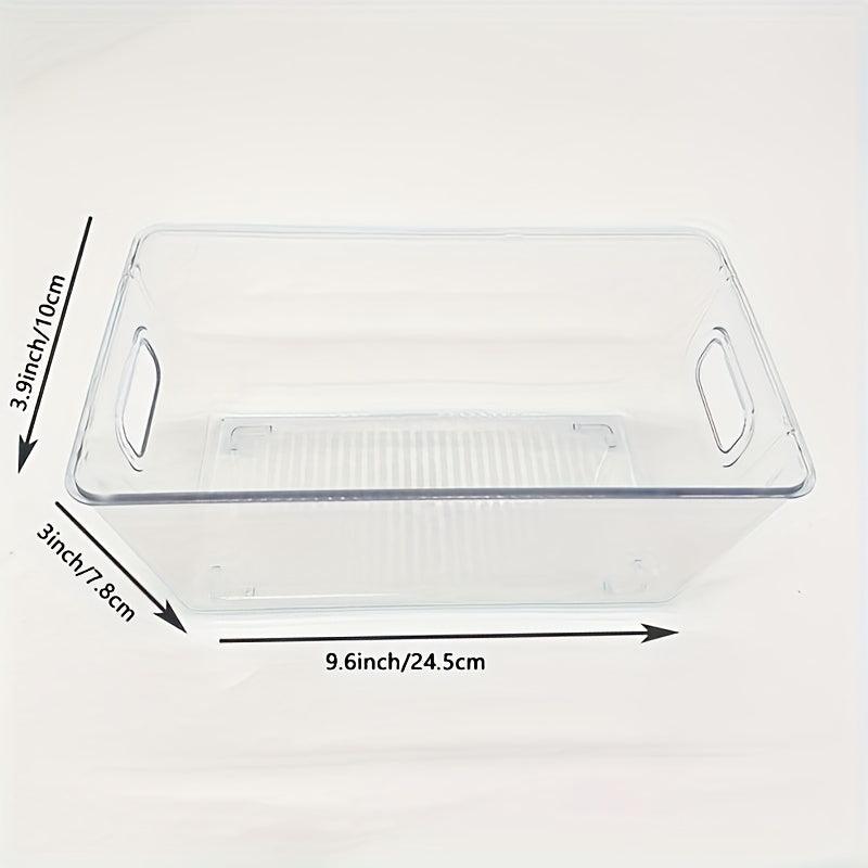 Plastic Stackable Kitchen Organizer Bin for Refrigerator Freezer Cabinet Pantry