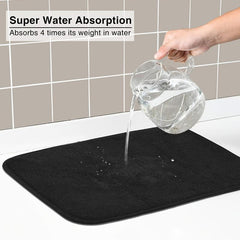Dish Drying Rack With Mat For Kitchen Counter And Cupboard