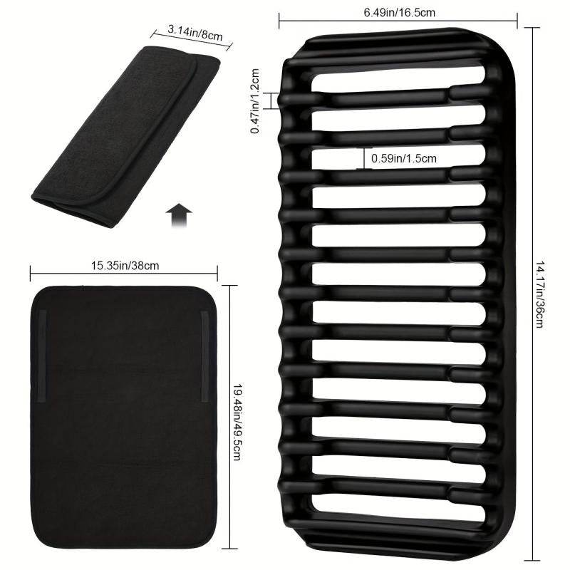 Dish Drying Rack With Mat For Kitchen Counter And Cupboard