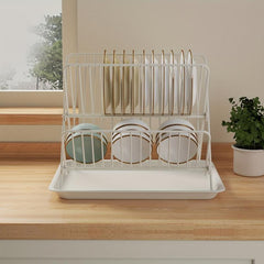 X-Shaped Kitchen Dish Storage & Draining Rack Large Capacity Tableware Shelf