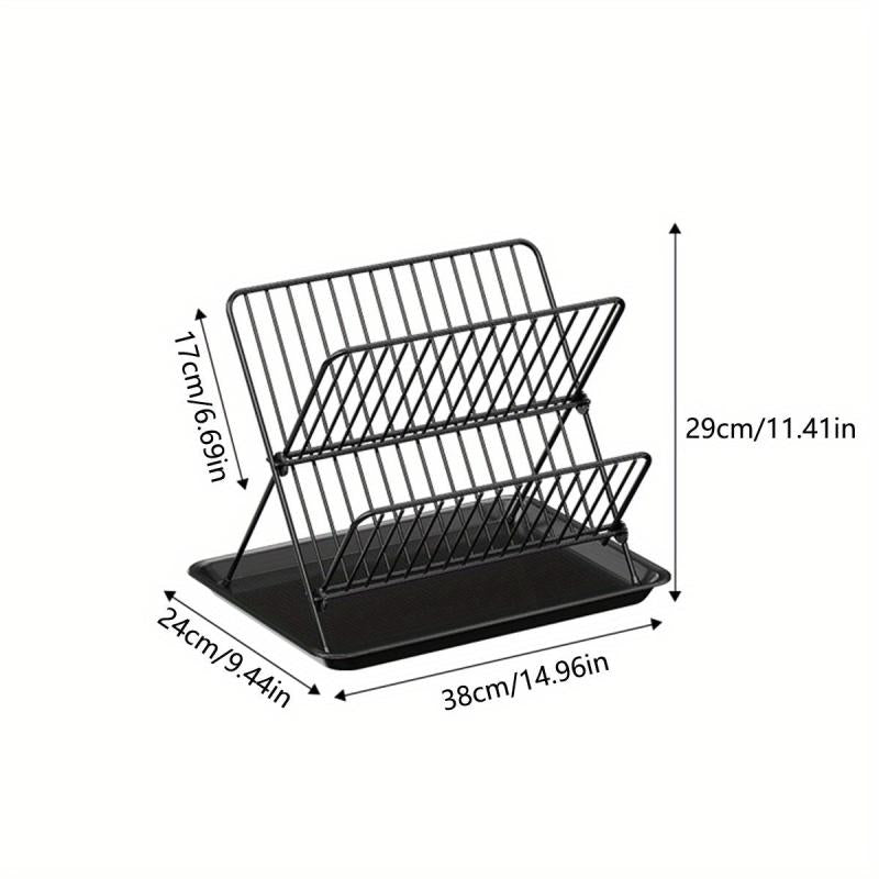X-Shaped Kitchen Dish Storage & Draining Rack Large Capacity Tableware Shelf