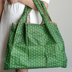 2pcs Large Capacity Plant Printed Folding Bag Eco friendly Shopping Bag