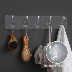 2pcs Transparent Hanging Hooks Kitchen Utensil Holder