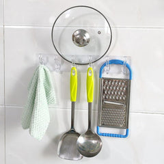 2pcs Transparent Hanging Hooks Kitchen Utensil Holder