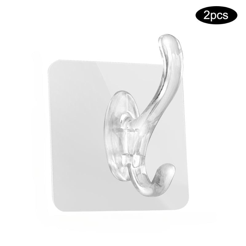 2pcs Transparent Hanging Hooks Kitchen Utensil Holder