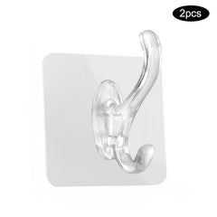 2pcs Transparent Hanging Hooks Kitchen Utensil Holder