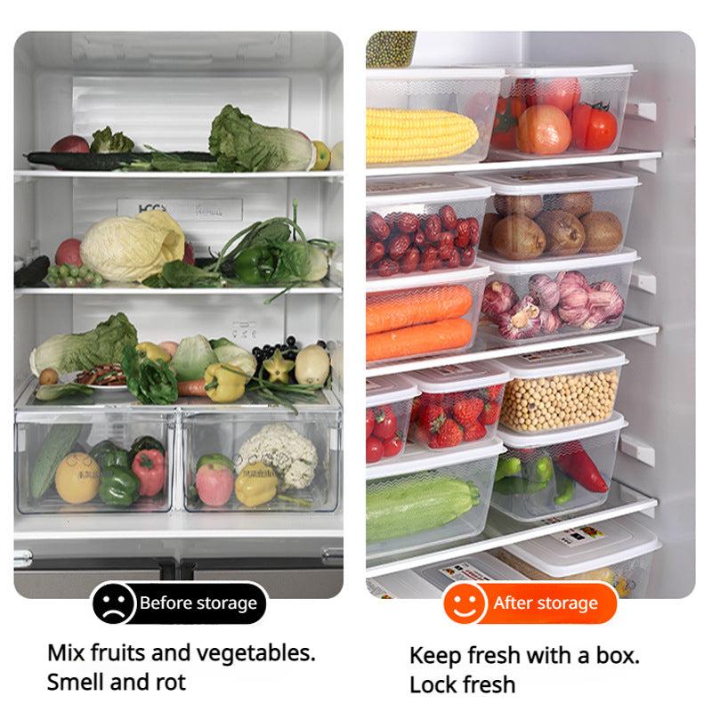 3pcs Kitchen Refrigerator Fresh-keeping Box Microwave Lunch Box