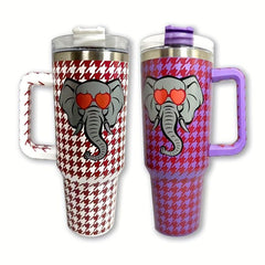 40oz Stainless Steel Tumbler Elephant Cup With Handle