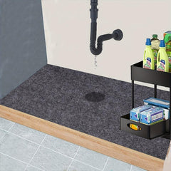 Under Sink Mat 24x30 in Durable Waterproof Absorbent Shelf Liner Grey