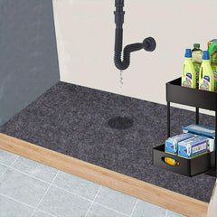 Under Sink Mat 24x30 in Durable Waterproof Absorbent Shelf Liner Grey