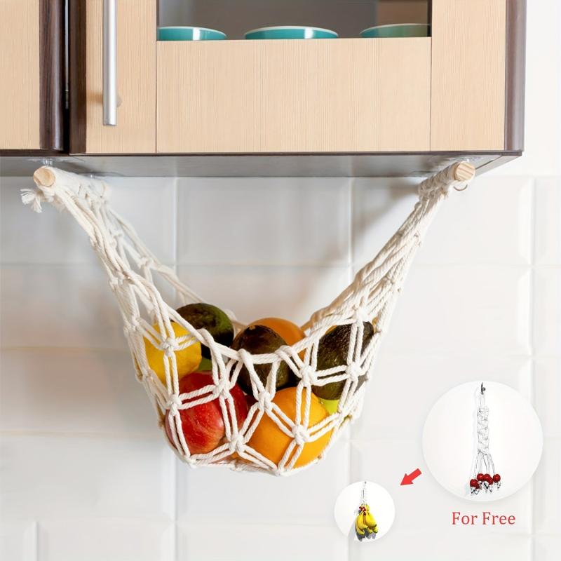 Boho Macrame Fruit Basket with Banana Hang
