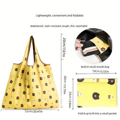 Reusable Washable Grocery Bag Oversized Durable Storage Waterproof Tote