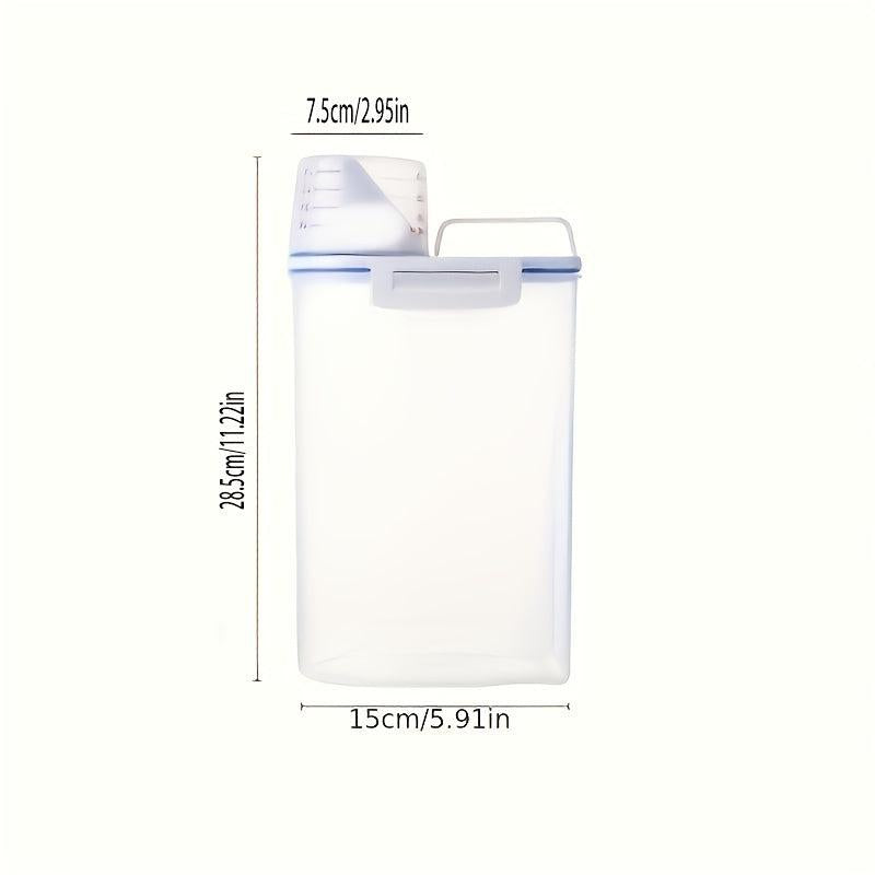Large Capacity Rice Bucket with Measuring Cup, Airtight Rice Dispenser