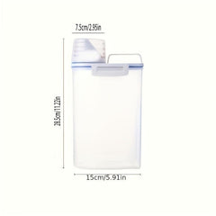 Large Capacity Rice Bucket with Measuring Cup, Airtight Rice Dispenser