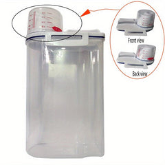 Large Capacity Rice Bucket with Measuring Cup, Airtight Rice Dispenser