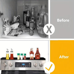 2pcs Magnetic Stove Top Shelf Silicone Kitchen Organizer Over Stove Spice Rack