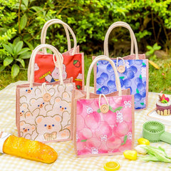 Cartoon Insulated Lunch Bag for Teens & Workers, Large Capacity Bento Bag
