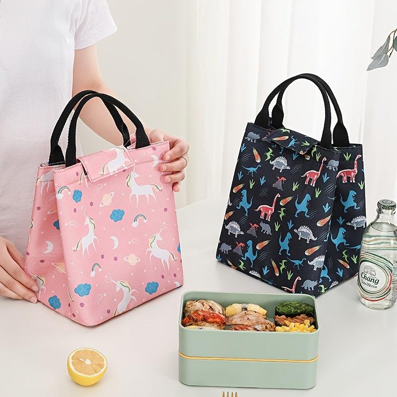 Cartoon Printed Lunch Bag Insulated Bento Bag