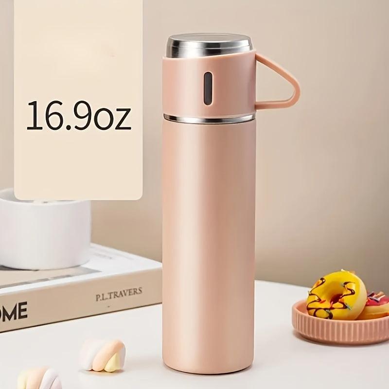500ml Stainless Steel Vacuum Flask Insulated Water Bottle for Hot Cold Beverages
