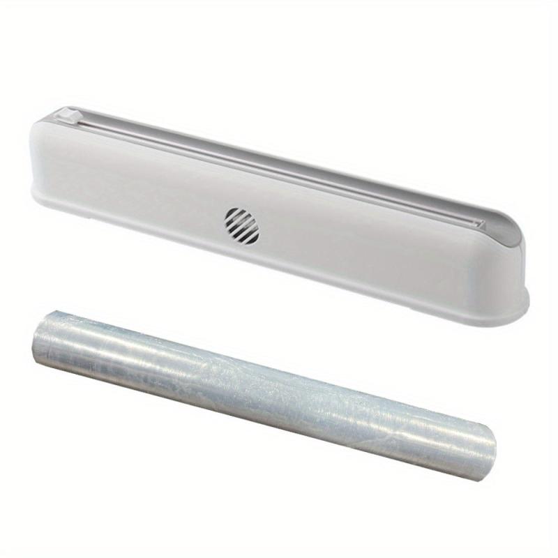 Magnetic Plastic Wrap Dispenser with Slide Cutter - Suction Cup Type