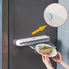 Magnetic Plastic Wrap Dispenser with Slide Cutter - Suction Cup Type
