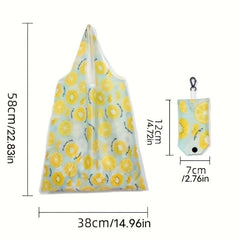 5pcs 10pcs Reusable Grocery Bag Floral Square Bag Portable Folding Bag