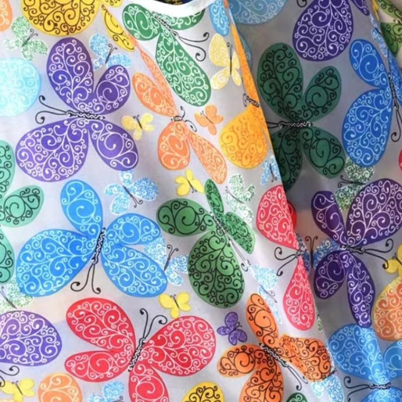 5pcs 10pcs Reusable Grocery Bag Floral Square Bag Portable Folding Bag
