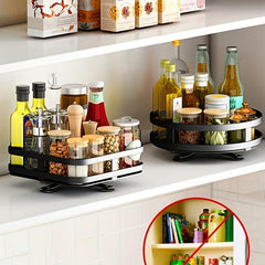 360 Rotatable Kitchen Rack Seasoning Storage Box Salt Sauce Vinegar Condiment