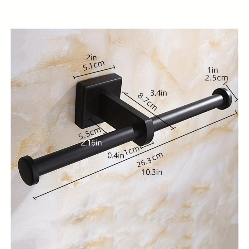 304 Stainless Steel Toilet Roll Holder Double Roll Bathroom Toilet Paper Shelf