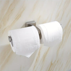 304 Stainless Steel Toilet Roll Holder Double Roll Bathroom Toilet Paper Shelf