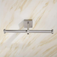 304 Stainless Steel Toilet Roll Holder Double Roll Bathroom Toilet Paper Shelf