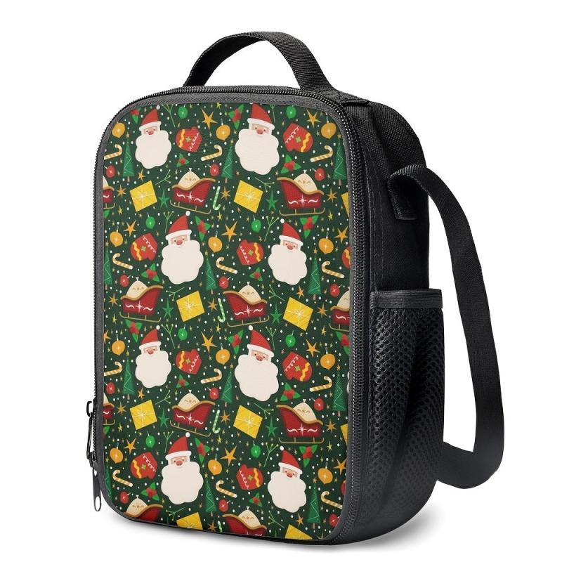 Cartoon Christmas Outdoor Picnic Bag Insulated Lunch Bag