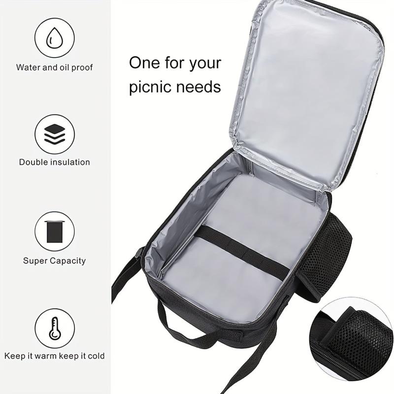 Cartoon Christmas Outdoor Picnic Bag Insulated Lunch Bag