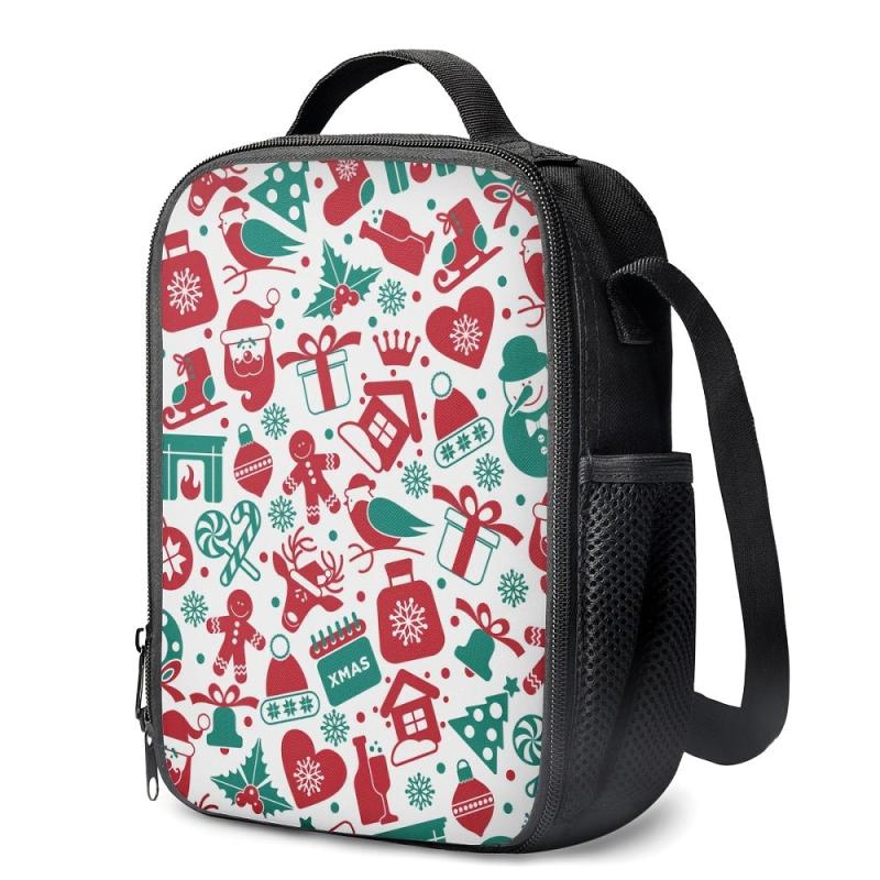 Cartoon Christmas Outdoor Picnic Bag Insulated Lunch Bag