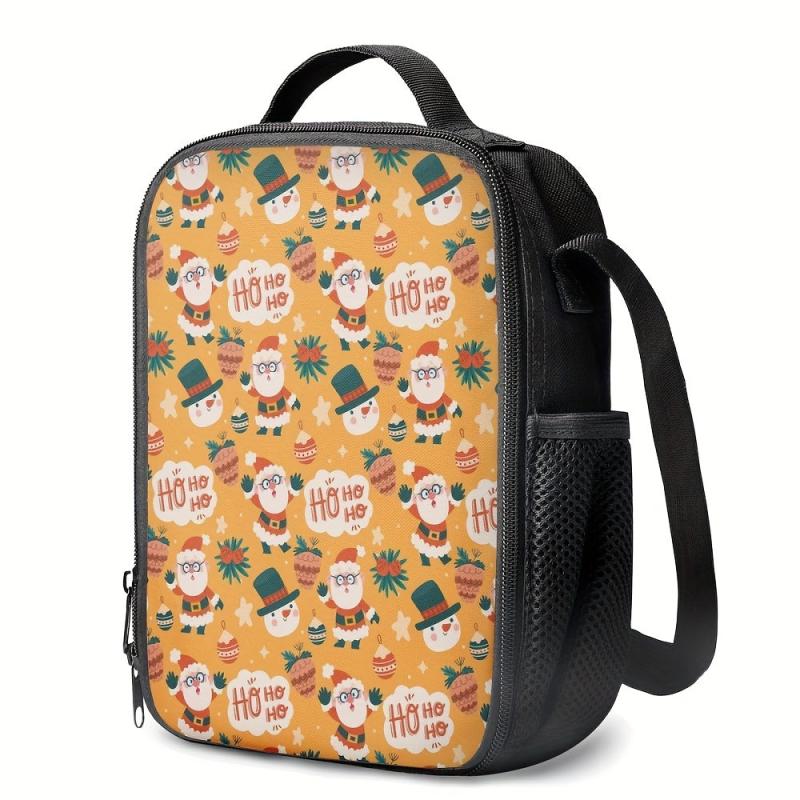 Cartoon Christmas Outdoor Picnic Bag Insulated Lunch Bag