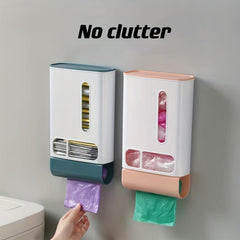 Garbage Bag Storage Box Plus Size Wall mounted Plastic Bag Organizer