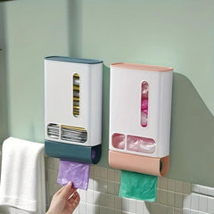 Garbage Bag Storage Box Plus Size Wall mounted Plastic Bag Organizer