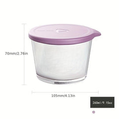 260ml Glass Fresh keeping Box Easy Open Lid Leakproof Food Storage Container