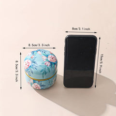 Round Metal Tea Canister with Lids for Coffee & Candy Storage