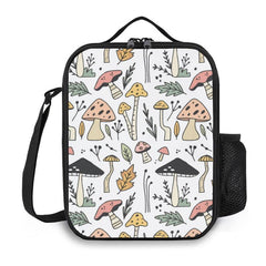 Mushroom With Leaves Lunch Bag Reusable for Office School Picnic
