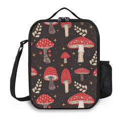 Mushroom With Leaves Lunch Bag Reusable for Office School Picnic